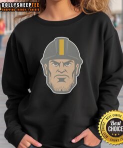 Adult Pittsburgh Steelers steel head logo sweatshirt, featuring bold team colors and iconic design for fans.