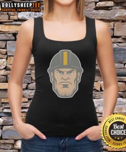 Adult Pittsburgh Steelers Steel Head logo tank top, perfect for fans showcasing team spirit and style.