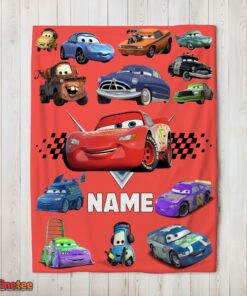 Nice Pixar Cartoon Cars Character Blanket Fleece Customized Blanket