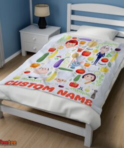 Nice Pixar Ratatouille Chief Cute Chibi Character Vegetable Blanket Fleece Customized Blanket - Image 3