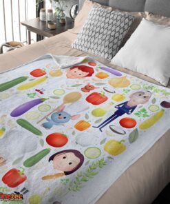 Nice Pixar Ratatouille Chief Cute Chibi Character Vegetable Blanket Fleece Customized Blanket - Image 4
