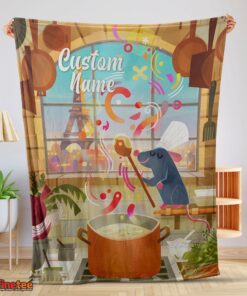 Nice Pixar Ratatouille Warm & Soft Remy Chief Blanket Fleece Customized Blanket