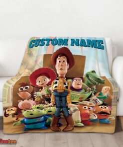 Nice Pixar Toy Story Character Woody With Friends Blanket Fleece Customized Blanket - Image 3