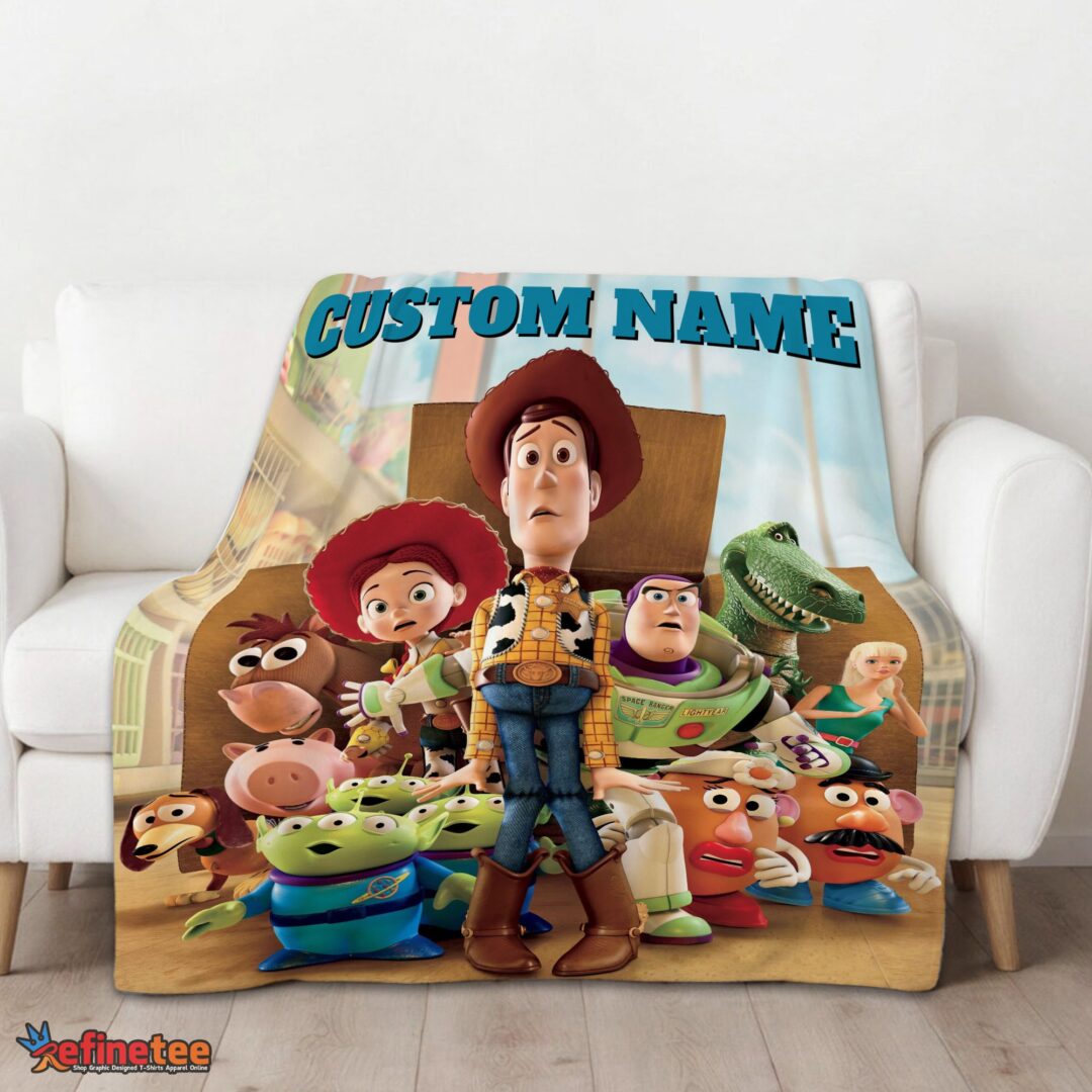nice-pixar-toy-story-character-woody-with-friends-blanket-fleece-customized-blanket-mk-01 Nice Pixar Toy Story Character Woody With Friends Blanket Fleece Customized Blanket - Image 3
