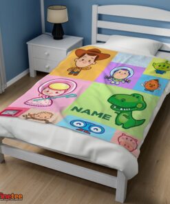 Nice Pixar Toy Story Chibi Character Blanket Fleece Customized Blanket - Image 3
