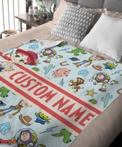 Nice Pixar Toy Story Cowgirl With All Friends Blanket Fleece Customized Blanket - Image 4