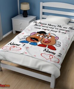 Nice Pixar Toy Story Mr. Potato And Ms. Potato Blanket Fleece Customized Blanket - Image 3
