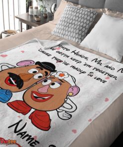 Nice Pixar Toy Story Mr. Potato And Ms. Potato Blanket Fleece Customized Blanket - Image 4