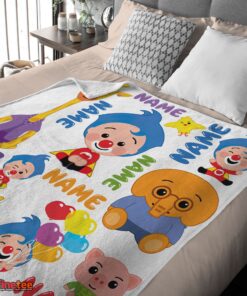 Nice Plim Plim & Friends Collage Cute Blanket Fleece Customized Blanket - Image 4