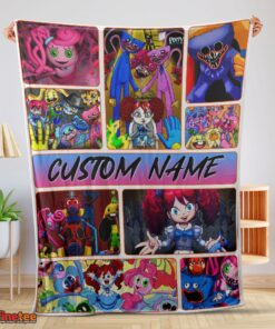 Nice Poppy Playtime Miss Poppy With Friends Horror Blanket Fleece Customized Blanket