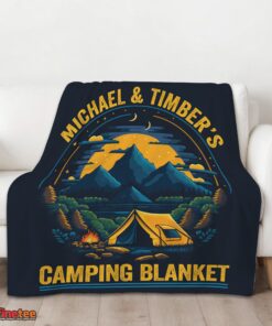 Nice Pretty Vintage Camping Blanket Fleece Customized Blanket - Image 3