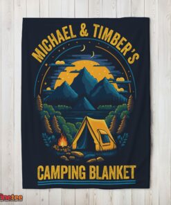 Nice Pretty Vintage Camping Blanket Fleece Customized Blanket