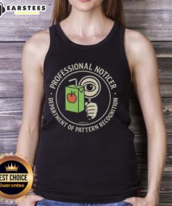 Stylish tank top featuring 'Department of Pattern Recognition' design for a nice professional look in casual wear.