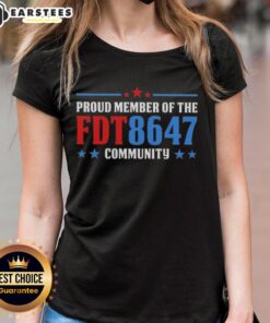 Nice proud member of the FDT 8647 community wearing a stylish ladies tee, showcasing community spirit and pride.