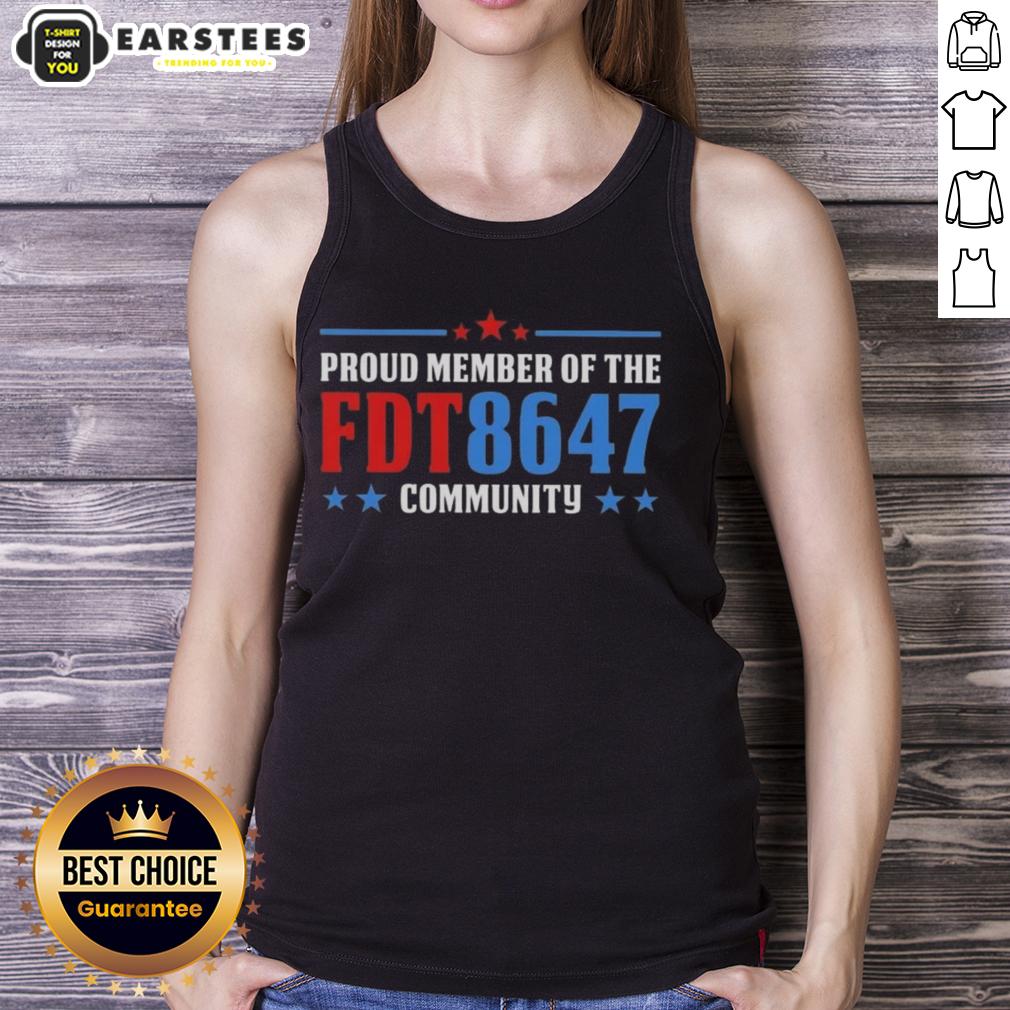 nice-proud-member-of-the-fdt-8647-community-tank-top A proud member wearing a FDT 8647 community tank top, showcasing vibrant colors and a trendy design.
