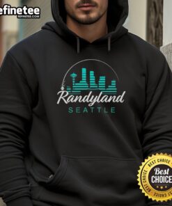 Alt Text: Randy Arozarena wearing a Seattle Mariners hoodie in Randyland, showcasing team spirit and vibrant street art.