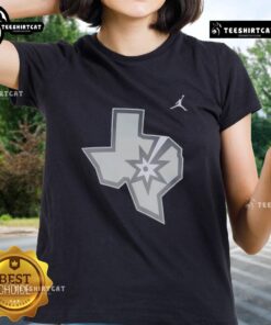 Nice San Antonio Spurs Texas State Silver T-Shirt - Image 3