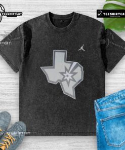 Nice San Antonio Spurs Texas State Silver T-Shirt - Image 6