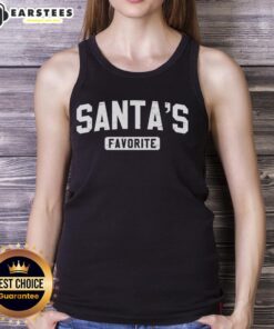 Santa's Favorite Tank Top featuring festive design, perfect for holiday celebrations and casual wear.