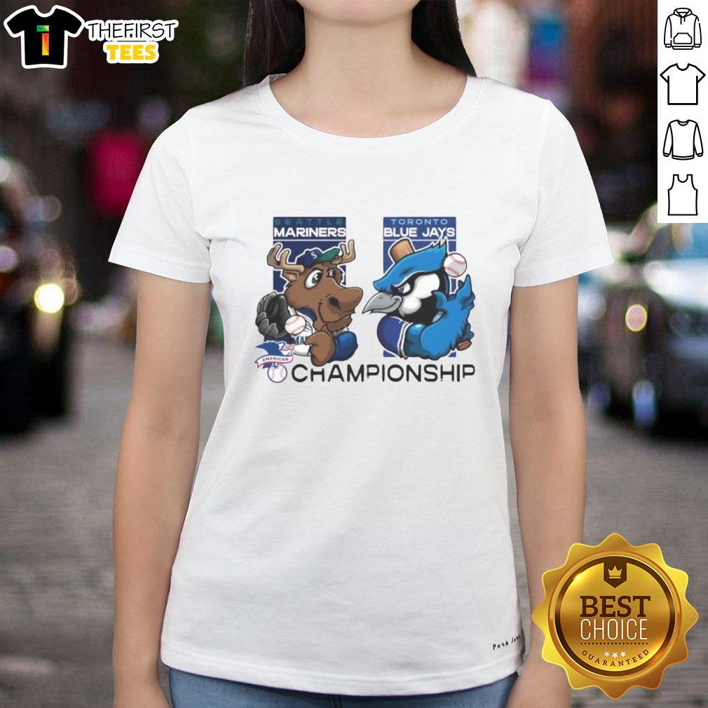 nice-seattle-mariners-vs-toronto-blue-jays-american-championship-2025-mascot-ladies-tee Seattle Mariners vs Toronto Blue Jays 2025 Championship ladies tee featuring vibrant team mascots and stylish design.