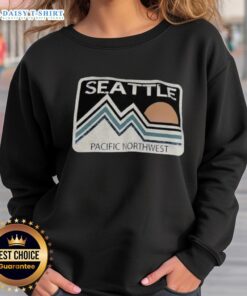 Cozy Nice Seattle Pacific Northwest sweatshirt showcasing iconic Seattle skyline and nature-inspired design.