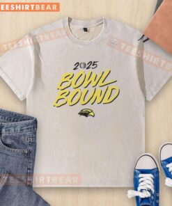 Nice Southern Miss Golden Eagles Football 2025 Bowl Bound washed t-shirt featuring team colors and logo.