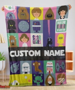 Nice Star Wars Characters Cartoon Cute Customized Blanket