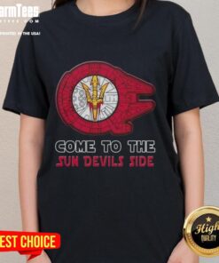 Stylish Star Wars-themed Arizona State Sun Devils women's tee featuring a vibrant design perfect for fans.