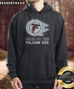 Nice Star Wars Come To The Atlanta Falcons Side Hoodie featuring a unique design for fans of both franchises.