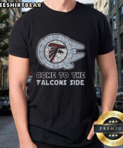 Nice Star Wars Come To The Atlanta Falcons Side T-Shirt featuring a bold design perfect for fans and collectors.