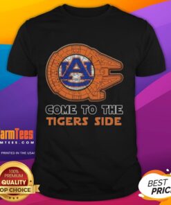 Nice Star Wars Come To The Auburn Tigers Side T-Shirt featuring iconic characters in Auburn colors and logo.