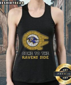 Stylish tank top featuring a Star Wars design for Baltimore Ravens fans, perfect for game day and casual wear.
