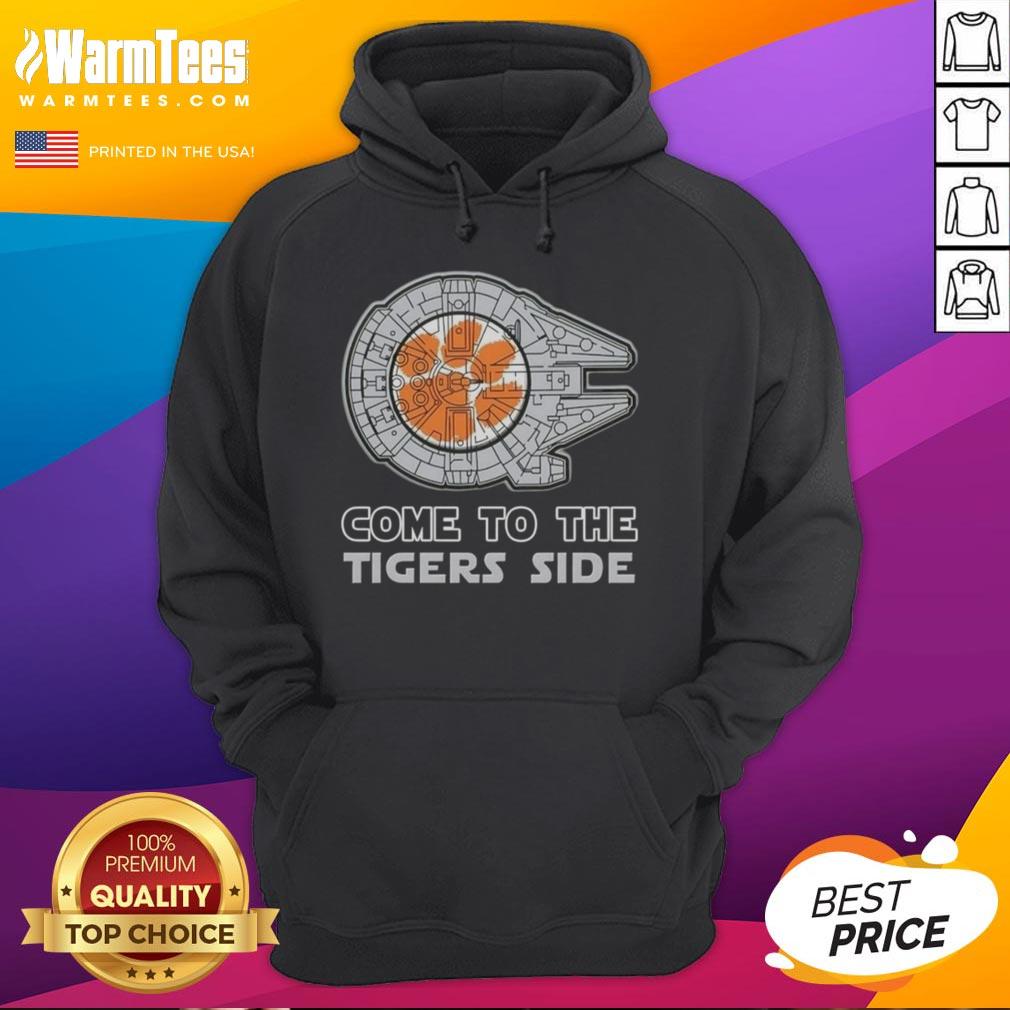 nice-star-wars-come-to-the-clemson-tigers-side-hoodie Clemson Tigers hoodie featuring a Star Wars theme, perfect for fans and stylish sportswear enthusiasts.