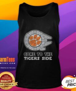 Clemson Tigers tank top featuring a fun Star Wars design, perfect for fans and summer wear.