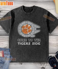 Nice Star Wars Come to the Clemson Tigers Side washed t-shirt featuring vibrant graphics and a comfortable fit.