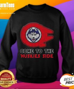 Connecticut Huskies side sweatshirt featuring a stylish Star Wars design, perfect for fans and cozy wear.