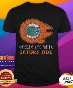 Nice Star Wars Come To The Florida Gators Side T-Shirt featuring iconic designs for fans of both franchises.