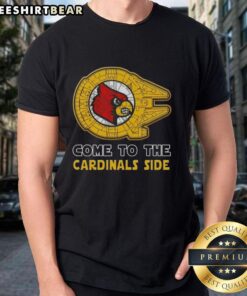 Star Wars-themed Louisville Cardinals T-shirt featuring iconic characters, perfect for fans and sports enthusiasts.