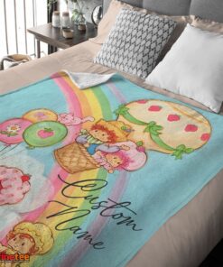 Nice Strawberry Shortcake Cartoon With Friends Blanket Customize Blanket - Image 4