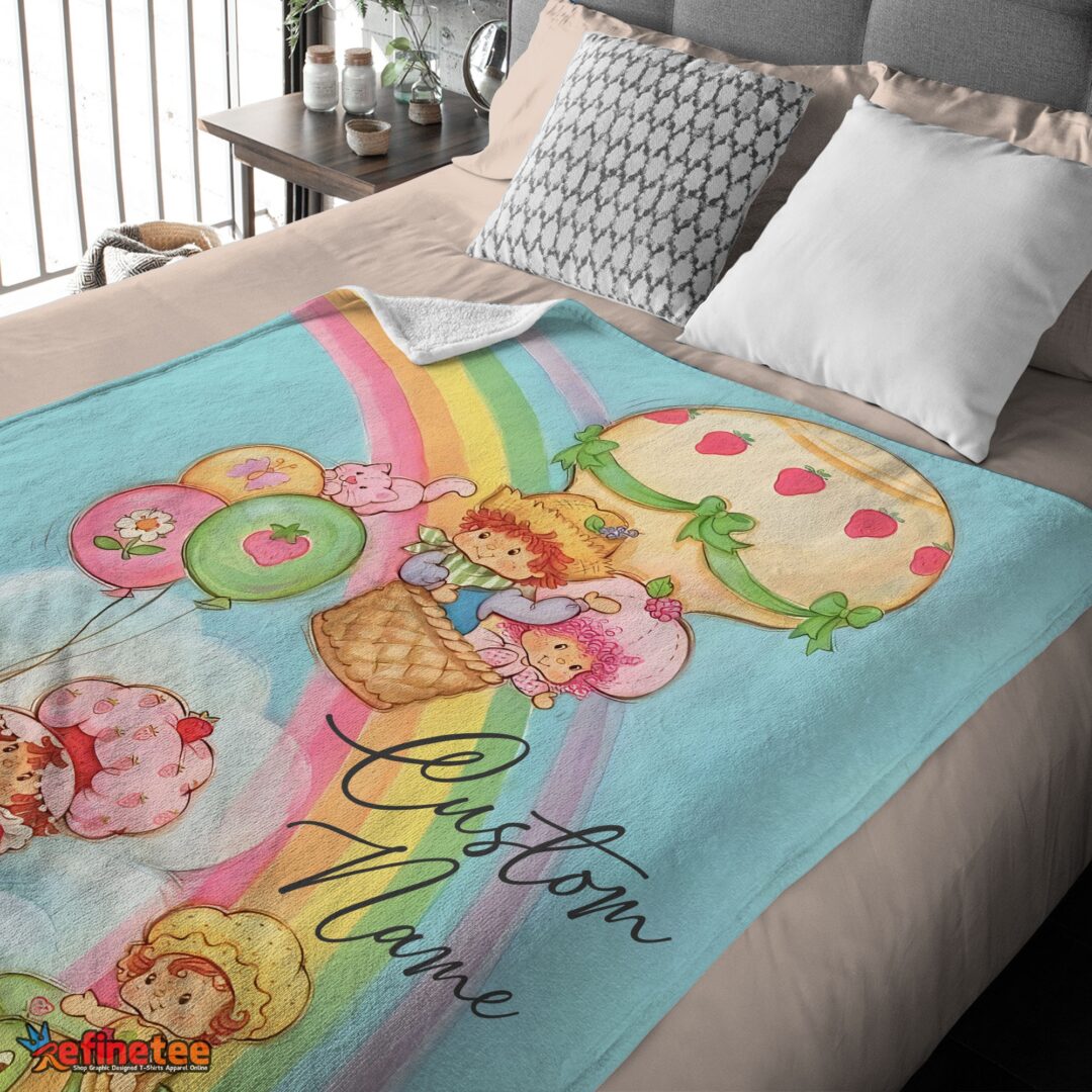 nice-strawberry-shortcake-cartoon-with-friends-blanket-customize-blanket-mk-02-2 Nice Strawberry Shortcake Cartoon With Friends Blanket Customize Blanket - Image 4