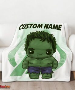 Nice Superhero Marvel Avenger Chibi Hulk Blanket Fleece Customized Blanket - Image 3