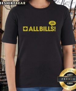 Nice The Eagle All Bills What Bread caricature logo on a stylish ladies' tee, perfect for casual wear.