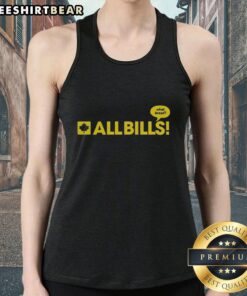 Caricature logo of Nice The Eagle on a tank top, showcasing 'All Bills What Bread' design for fans and fashion enthusiasts.