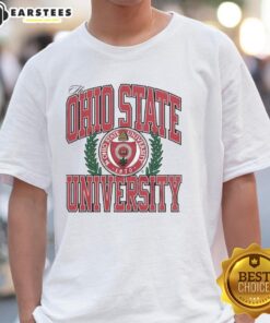 Nice The Ohio State University Logo T-Shirt featuring bold school colors and iconic Buckeyes logo for fans.