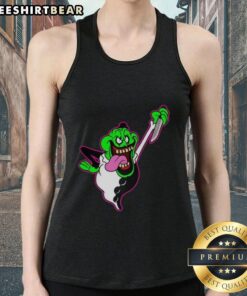 Nice The Real Clownbusters Slimer Ghostbusters Parody Halloween Tank Top featuring a fun ghost design for festive wear.