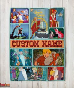 Nice The Sword In The Stone Magical Journey Collage Blanket Fleece Customized Blanket