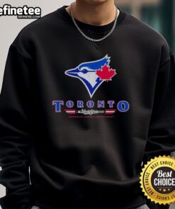 Toronto Blue Jays 2025 World Series American League Champions sweatshirt with vibrant team logo and stylish design.