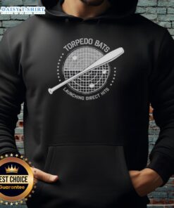 Nice Torpedo Bats launching direct hits in a baseball-themed hoodie, perfect for baseball fans and players.