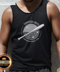 Nice Torpedo Bats launching direct hits in a baseball tank top, perfect for sports enthusiasts and casual wear.