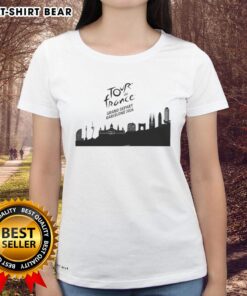 Skyline view of Barcelona at the Nice Tour de France Grand Dpart 2026, featuring a stylish ladies tee design.